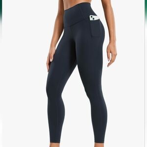 Crz Yoga Butterluxe Leggings With Pockets, Navy, Size Large